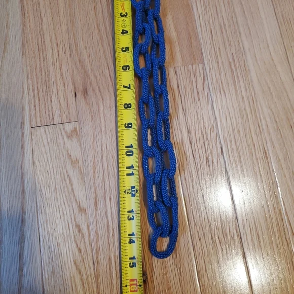 Blue Beaded Link Necklace - Picture 5 of 5